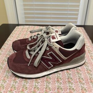 New Balance Burgundy and Gray Sneakers